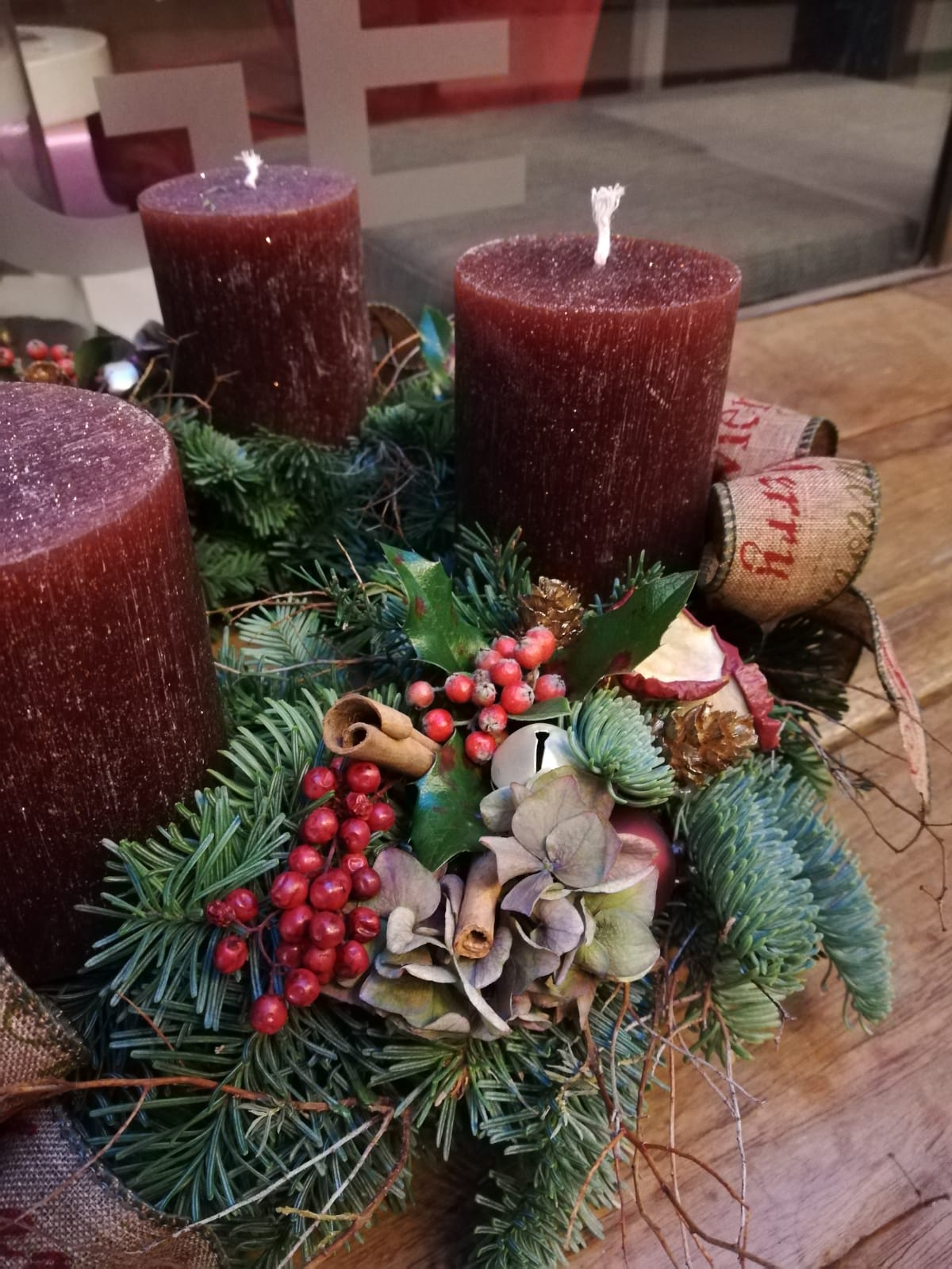 Adventní věnec rustika