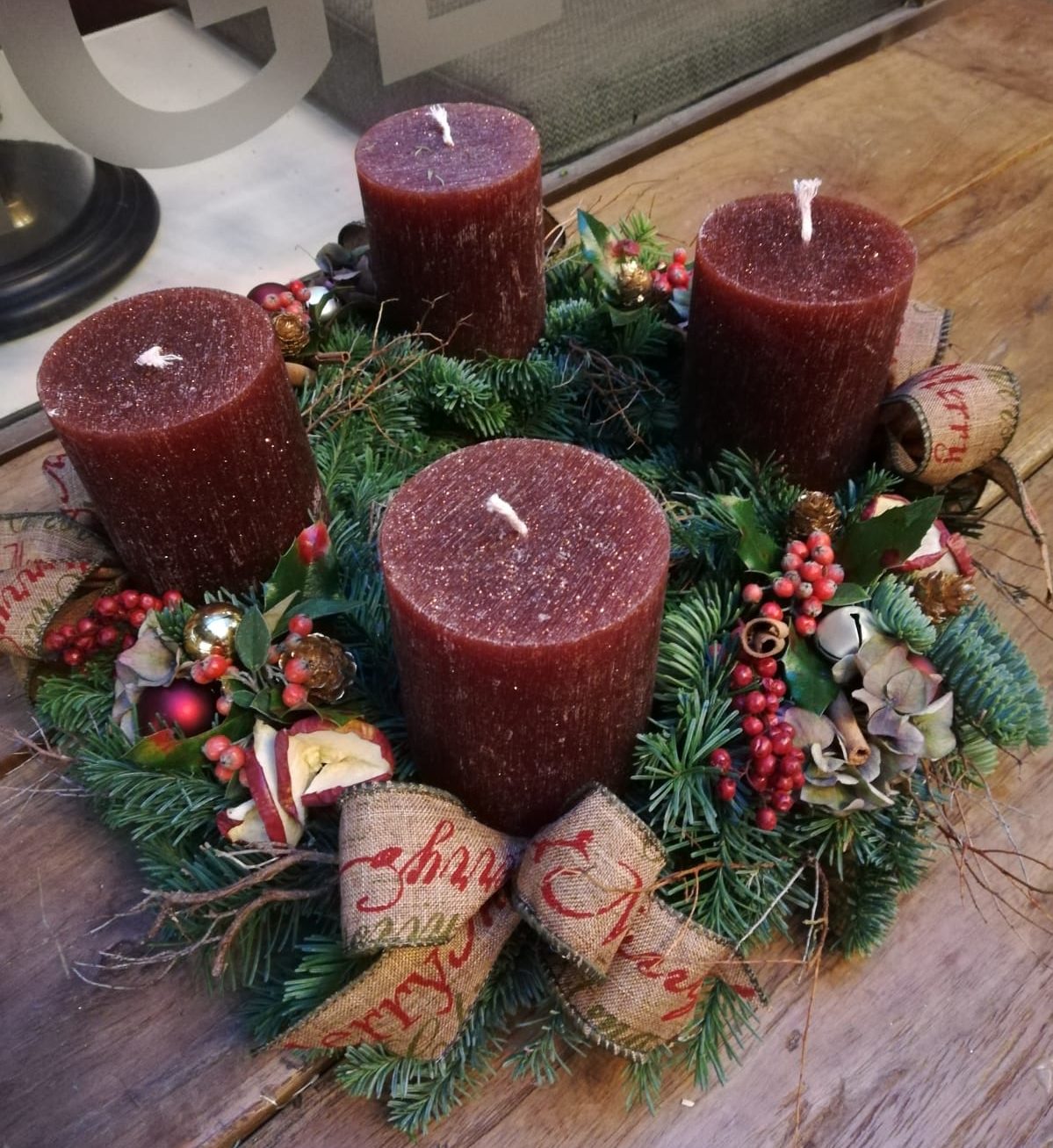 Adventní věnec rustika